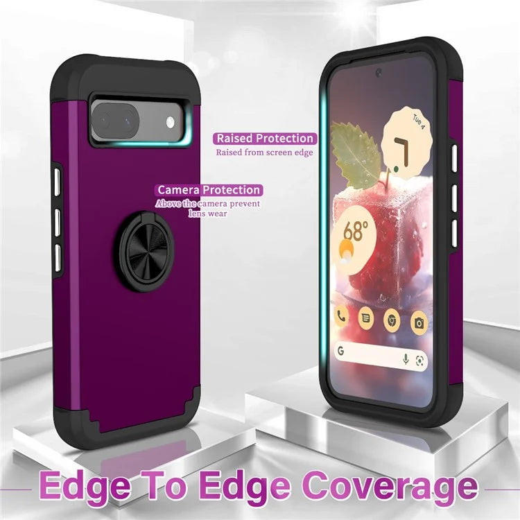 For Google Pixel 8a Case PC+TPU Slim-Fit Phone Back Cover Support Magnet Mount