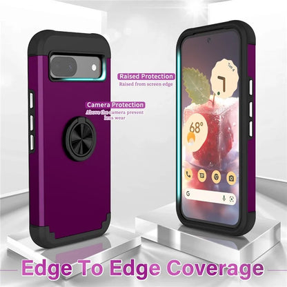 For Google Pixel 8a Case PC+TPU Slim-Fit Phone Back Cover Support Magnet Mount