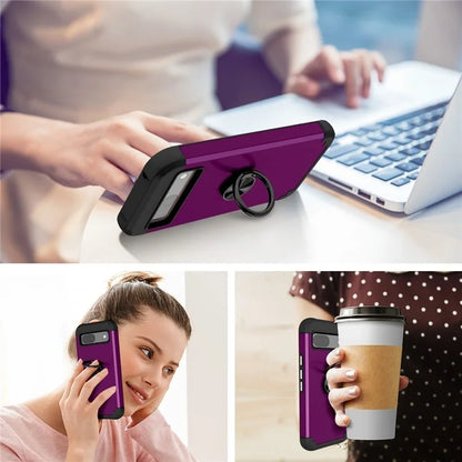 For Google Pixel 8a Case PC+TPU Slim-Fit Phone Back Cover Support Magnet Mount