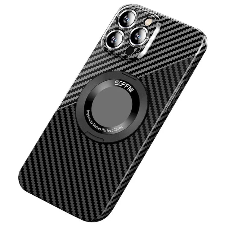 For iPhone 14 Pro Max Case Anti-fall PU Leather+PC Cover Compatible with MagSafe