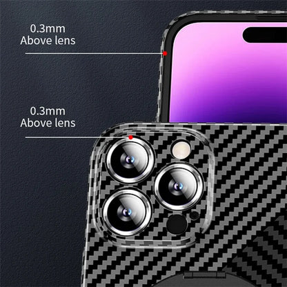 For iPhone 14 Pro Max Case Anti-fall PU Leather+PC Cover Compatible with MagSafe