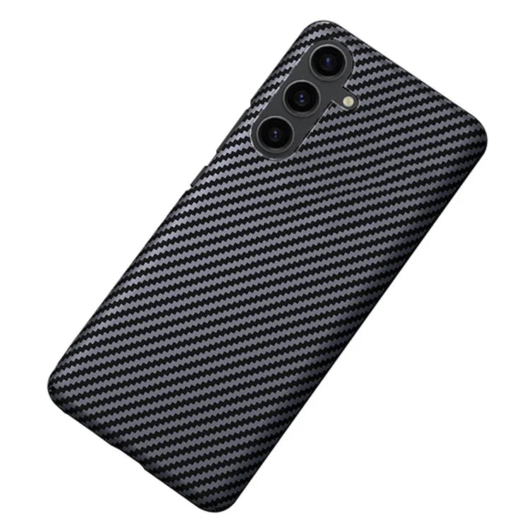For Samsung Galaxy S24+ Cell Phone Case Hard PC Carbon Fiber Texture Back Shell