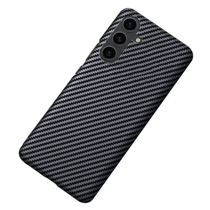 For Samsung Galaxy S24+ Cell Phone Case Hard PC Carbon Fiber Texture Back Shell