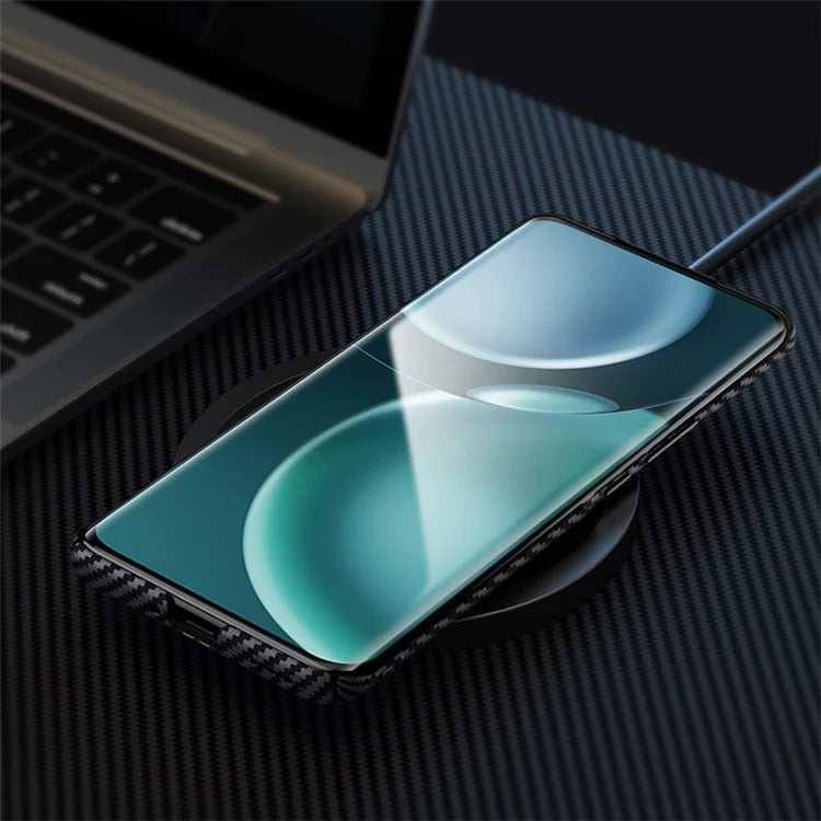 For Samsung Galaxy S24+ Cell Phone Case Hard PC Carbon Fiber Texture Back Shell