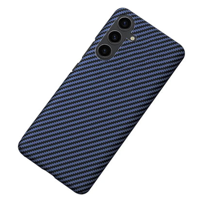 For Samsung Galaxy S24+ Cell Phone Case Hard PC Carbon Fiber Texture Back Shell