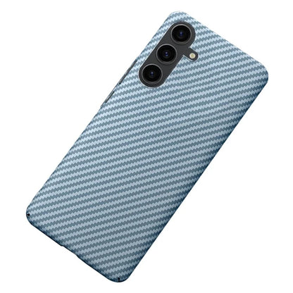 For Samsung Galaxy S24+ Cell Phone Case Hard PC Carbon Fiber Texture Back Shell