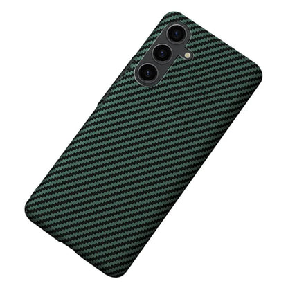 For Samsung Galaxy S24+ Cell Phone Case Hard PC Carbon Fiber Texture Back Shell