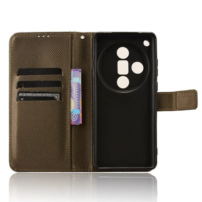 For Oppo Find X7 Ultra Case Diamond Texture Leather Phone Cover with Card Slots