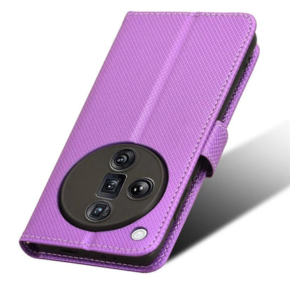 For Oppo Find X7 Ultra Case Diamond Texture Leather Phone Cover with Card Slots