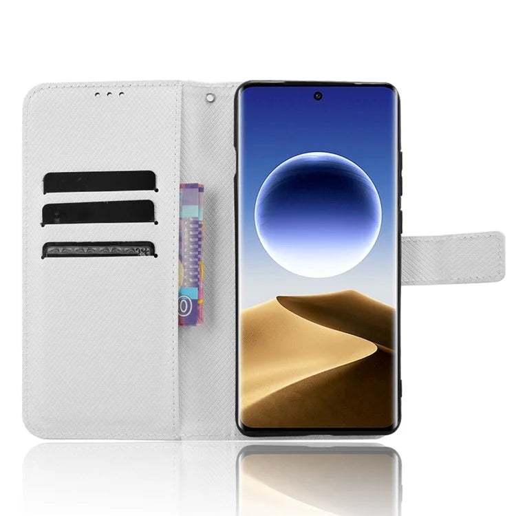 For Oppo Find X7 Ultra Case Diamond Texture Leather Phone Cover with Card Slots