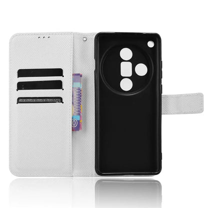 For Oppo Find X7 Ultra Case Diamond Texture Leather Phone Cover with Card Slots