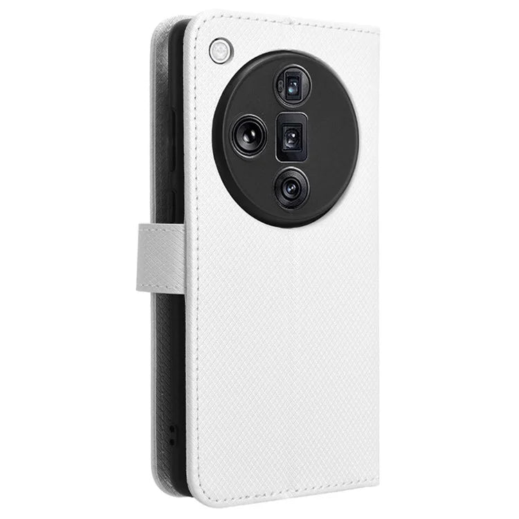 For Oppo Find X7 Ultra Case Diamond Texture Leather Phone Cover with Card Slots