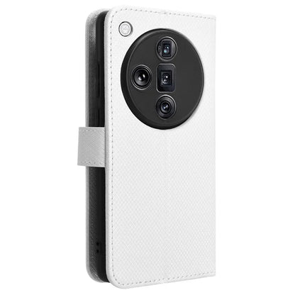 For Oppo Find X7 Ultra Case Diamond Texture Leather Phone Cover with Card Slots