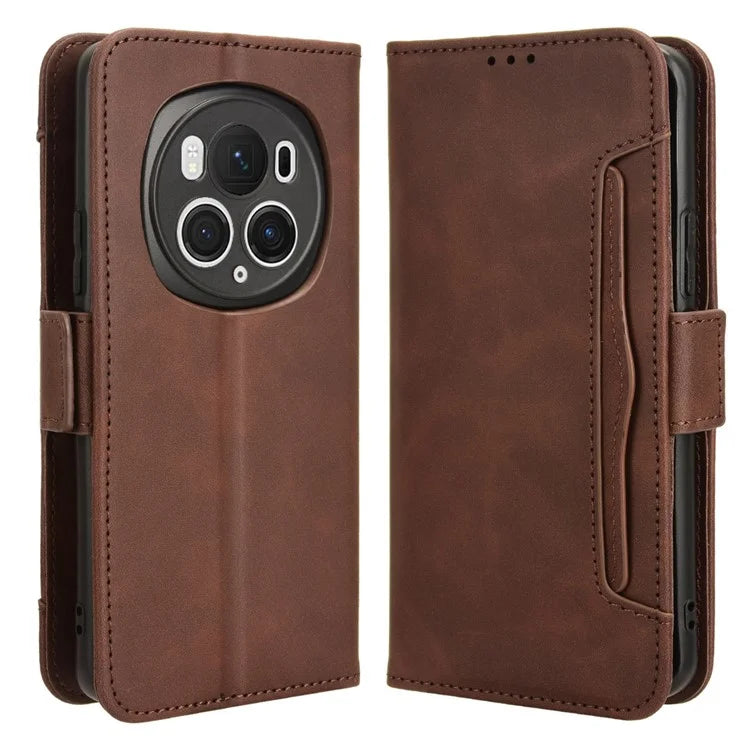 Leather Cover for Honor Magic6 Pro 5G Case Stand Multiple Card Slots Case