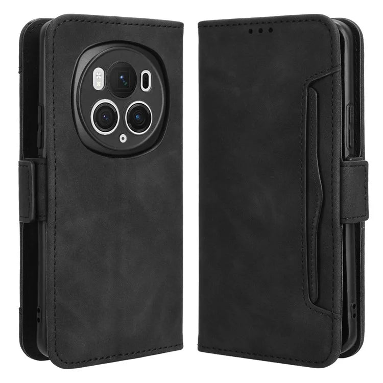 Leather Cover for Honor Magic6 Pro 5G Case Stand Multiple Card Slots Case