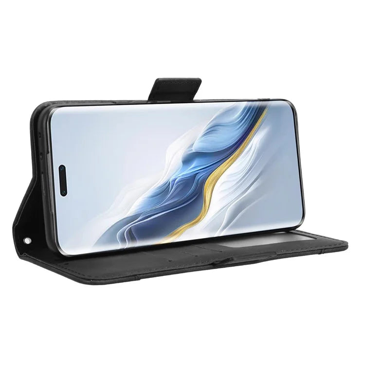 Leather Cover for Honor Magic6 Pro 5G Case Stand Multiple Card Slots Case