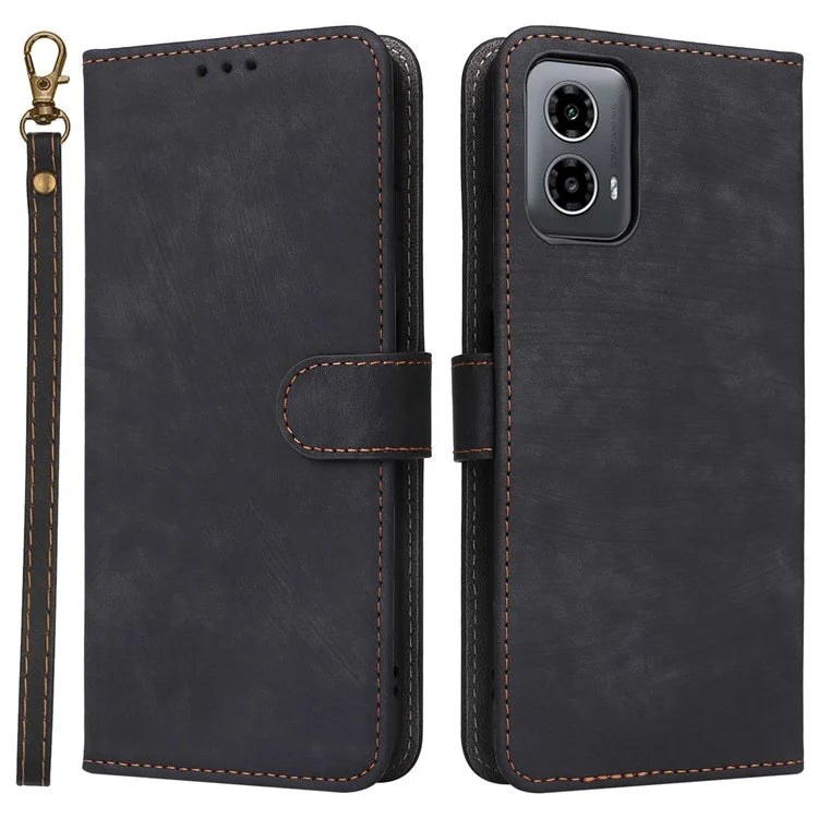 For Motorola Moto G34 5G Magnetic Phone Case RFID Blocking Leather Cover