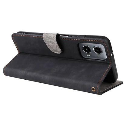 For Motorola Moto G34 5G Magnetic Phone Case RFID Blocking Leather Cover