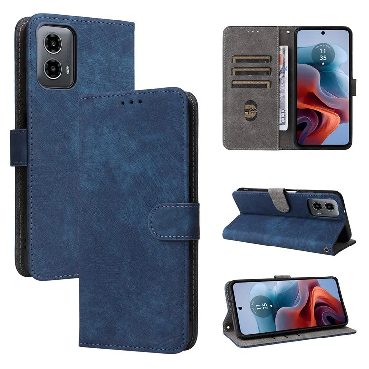 For Motorola Moto G34 5G Magnetic Phone Case RFID Blocking Leather Cover
