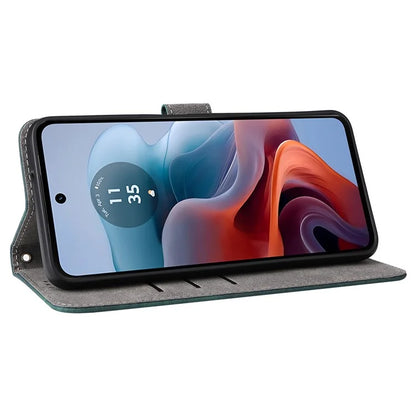 For Motorola Moto G34 5G Magnetic Phone Case RFID Blocking Leather Cover