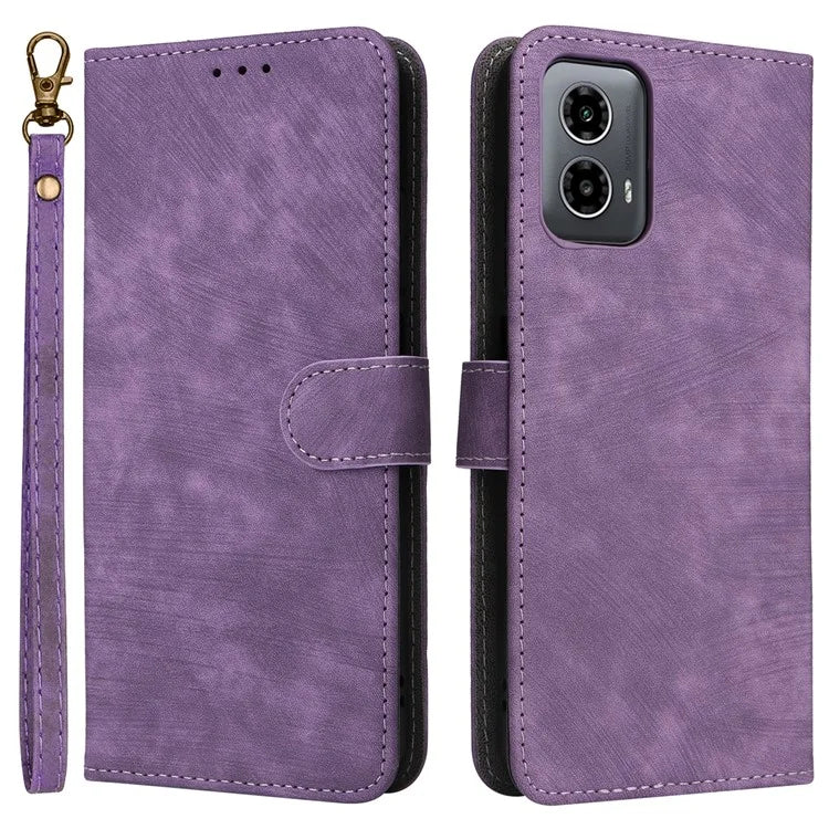 For Motorola Moto G34 5G Magnetic Phone Case RFID Blocking Leather Cover