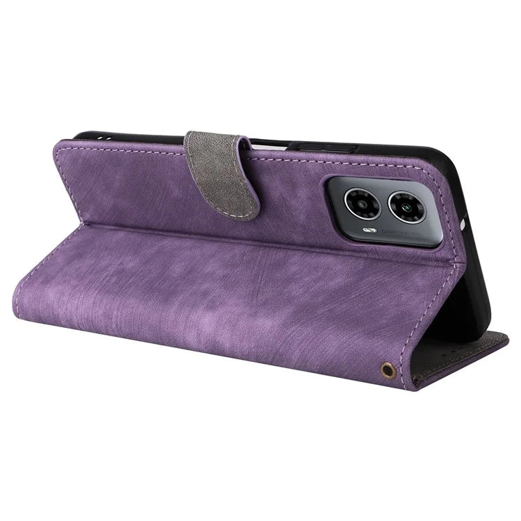 For Motorola Moto G34 5G Magnetic Phone Case RFID Blocking Leather Cover