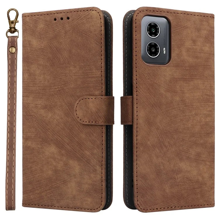 For Motorola Moto G34 5G Magnetic Phone Case RFID Blocking Leather Cover
