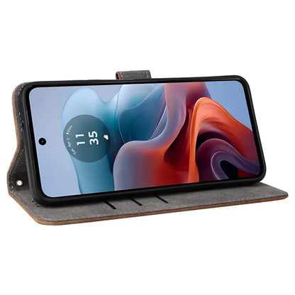 For Motorola Moto G34 5G Magnetic Phone Case RFID Blocking Leather Cover