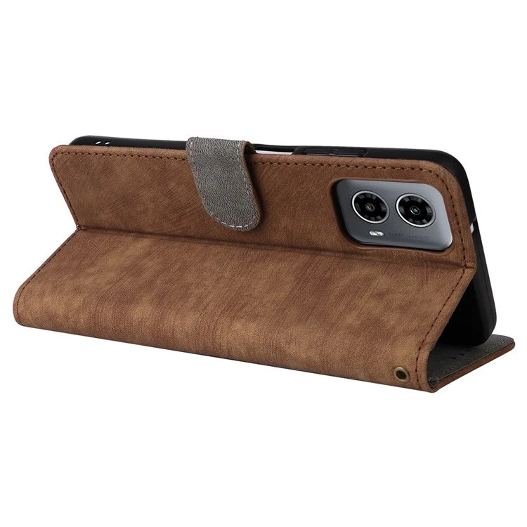 For Motorola Moto G34 5G Magnetic Phone Case RFID Blocking Leather Cover