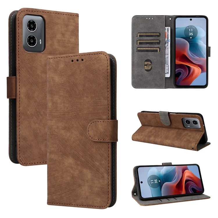 For Motorola Moto G34 5G Magnetic Phone Case RFID Blocking Leather Cover