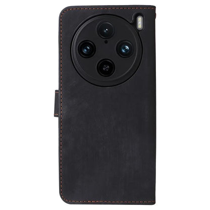 For vivo X100 Pro 5G Case Leather Flip Stand Phone Cover with RFID Blocking Function