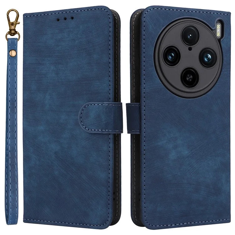 For vivo X100 Pro 5G Case Leather Flip Stand Phone Cover with RFID Blocking Function