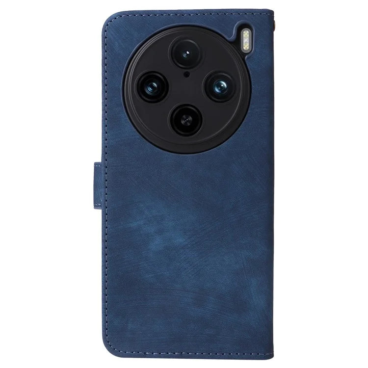 For vivo X100 Pro 5G Case Leather Flip Stand Phone Cover with RFID Blocking Function