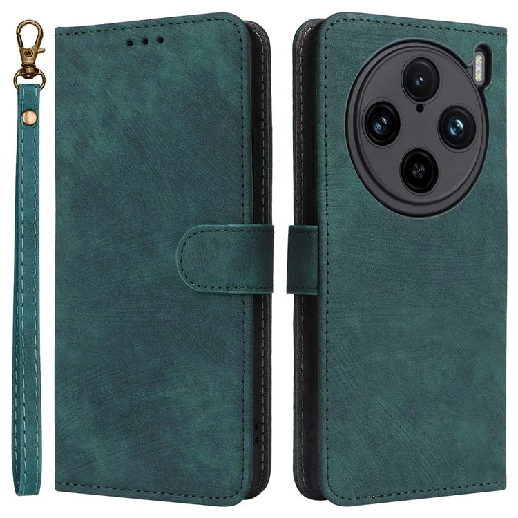For vivo X100 Pro 5G Case Leather Flip Stand Phone Cover with RFID Blocking Function