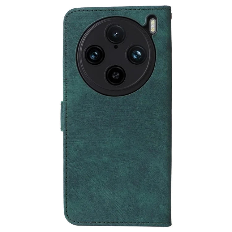 For vivo X100 Pro 5G Case Leather Flip Stand Phone Cover with RFID Blocking Function