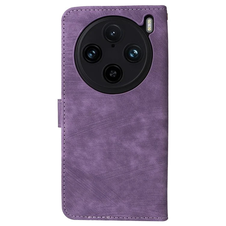 For vivo X100 Pro 5G Case Leather Flip Stand Phone Cover with RFID Blocking Function