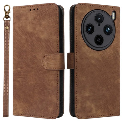 For vivo X100 Pro 5G Case Leather Flip Stand Phone Cover with RFID Blocking Function