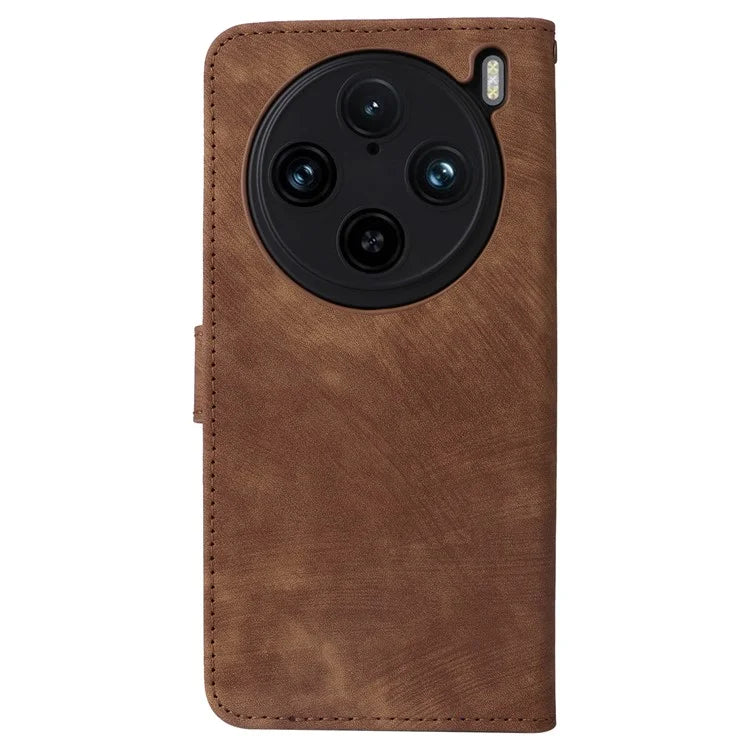 For vivo X100 Pro 5G Case Leather Flip Stand Phone Cover with RFID Blocking Function