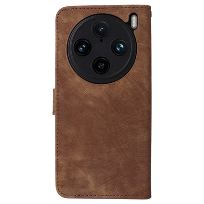 For vivo X100 Pro 5G Case Leather Flip Stand Phone Cover with RFID Blocking Function