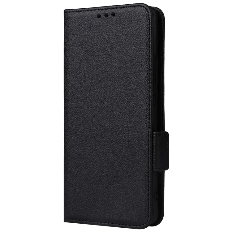 For vivo X100 Pro 5G  Case Card Slots Shockproof Phone Cover with Litchi Texture