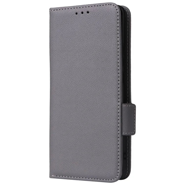 For vivo X100 Pro 5G  Case Card Slots Shockproof Phone Cover with Litchi Texture