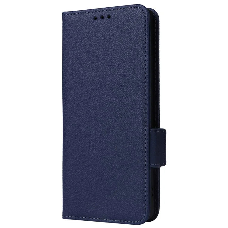 For vivo X100 Pro 5G  Case Card Slots Shockproof Phone Cover with Litchi Texture