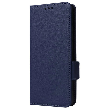 For vivo X100 Pro 5G  Case Card Slots Shockproof Phone Cover with Litchi Texture