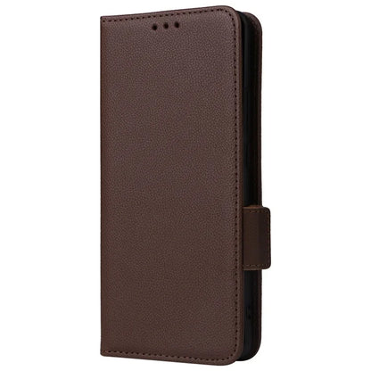 For vivo X100 Pro 5G  Case Card Slots Shockproof Phone Cover with Litchi Texture