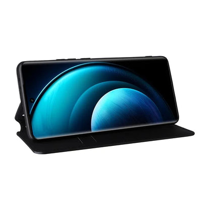 For vivo X100 Pro 5G Case Magnetic Closure Wallet Phone Protector Rhombus Pattern