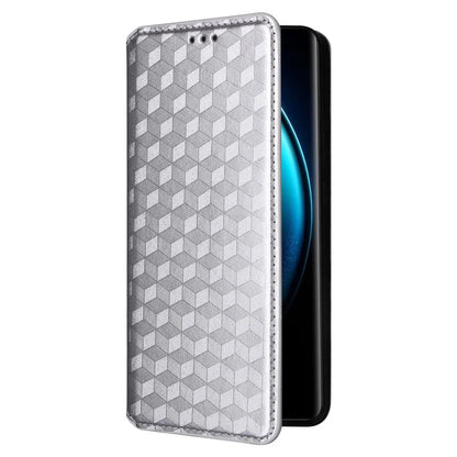 For vivo X100 Pro 5G Case Magnetic Closure Wallet Phone Protector Rhombus Pattern