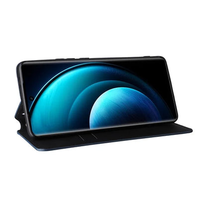 For vivo X100 Pro 5G Case Magnetic Closure Wallet Phone Protector Rhombus Pattern