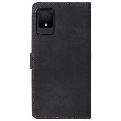 For TCL 502 Case RFID Blocking Drop-proof Wallet Phone Cover with Handy Strap