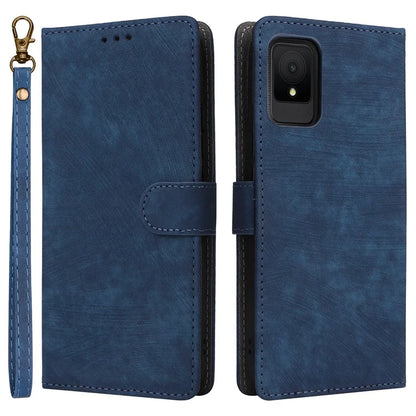 For TCL 502 Case RFID Blocking Drop-proof Wallet Phone Cover with Handy Strap