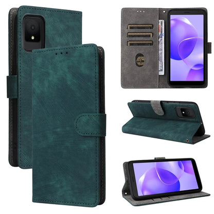 For TCL 502 Case RFID Blocking Drop-proof Wallet Phone Cover with Handy Strap